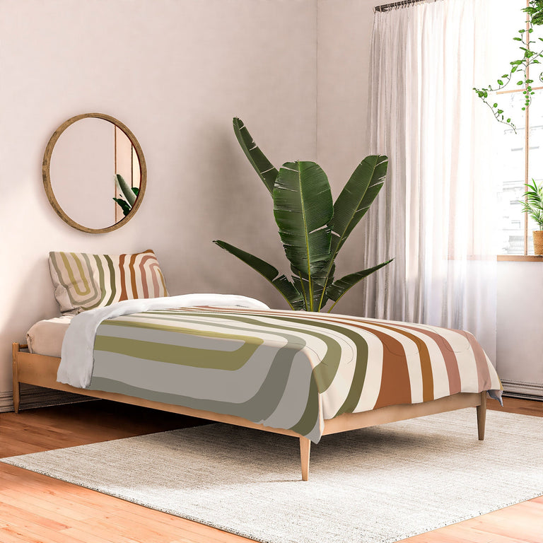 BOLD CURVATURE STRIPES I DUVET / COMFORTER
