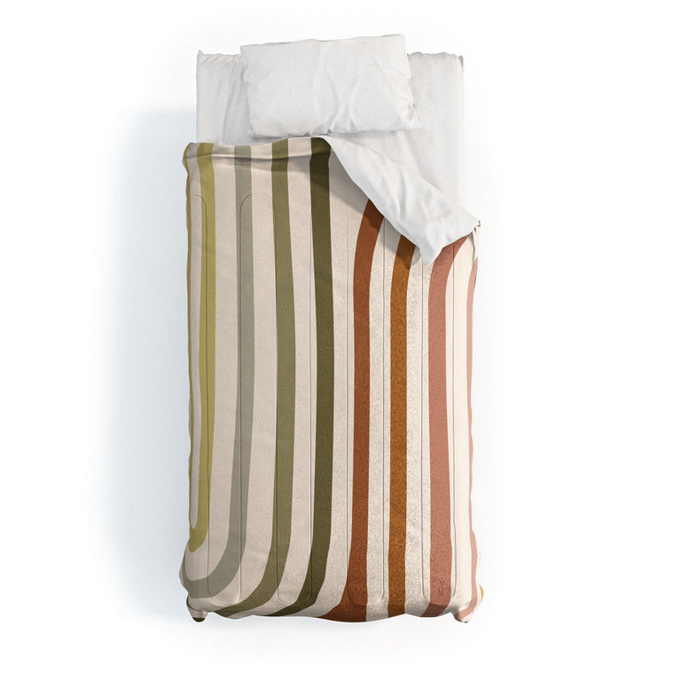 BOLD CURVATURE STRIPES I DUVET / COMFORTER
