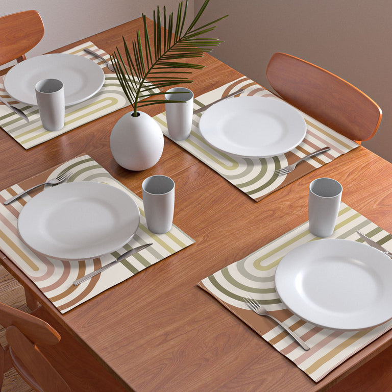 Bold Curvature Stripes I Placemat