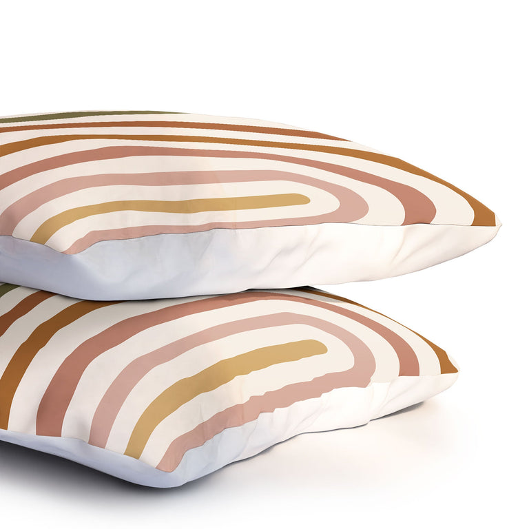 BOLD CURVATURE STRIPES I PILLOW SHAMS