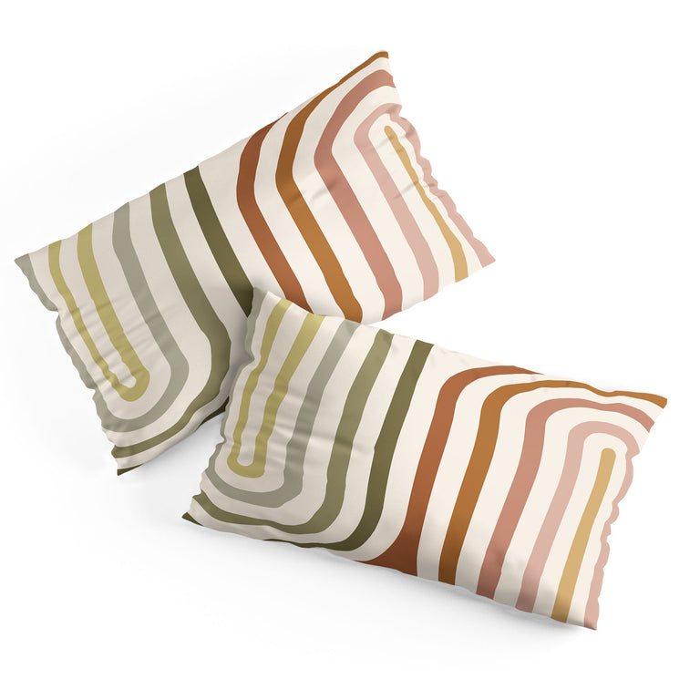 BOLD CURVATURE STRIPES I PILLOW SHAMS