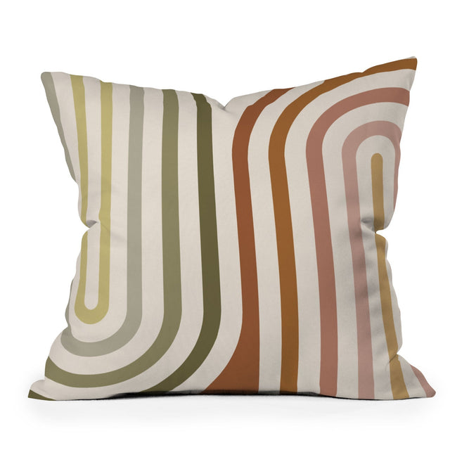 BOLD CURVATURE STRIPES I THROW PILLOW