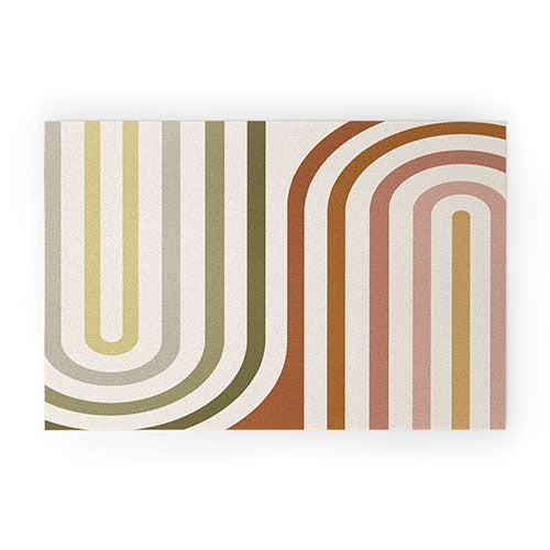 Bold Curvature Stripes I Welcome Mat