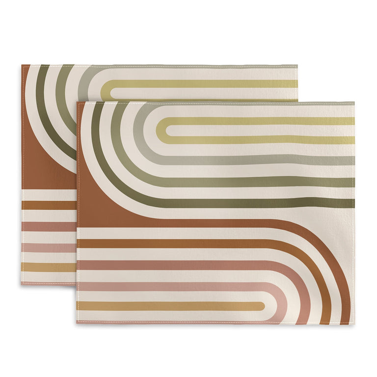 Bold Curvature Stripes I Placemat