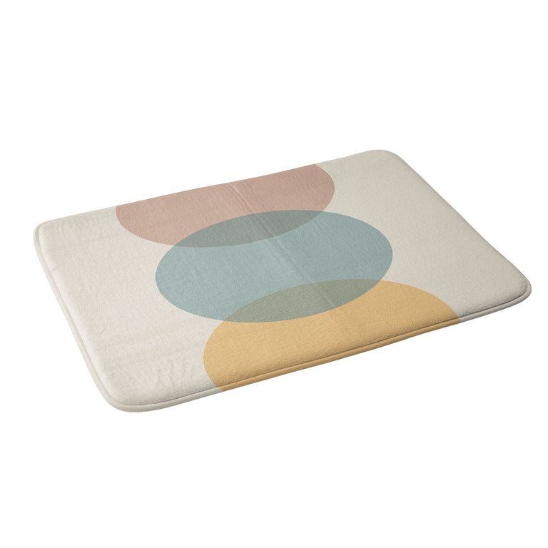 COLOUR POEMS CIRCLE GRADIENT MELON MEMORY FOAM BATH MAT