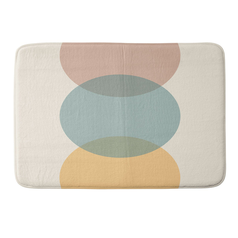 COLOUR POEMS CIRCLE GRADIENT MELON MEMORY FOAM BATH MAT
