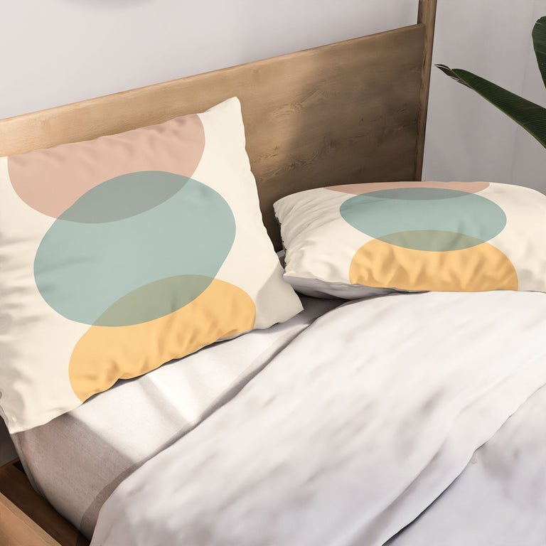 CIRCLE GRADIENT MELON PILLOW SHAMS