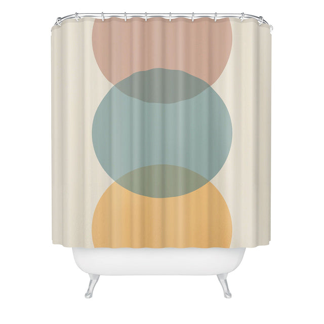 COLOUR POEMS CIRCLE GRADIENT MELON SHOWER CURTAIN