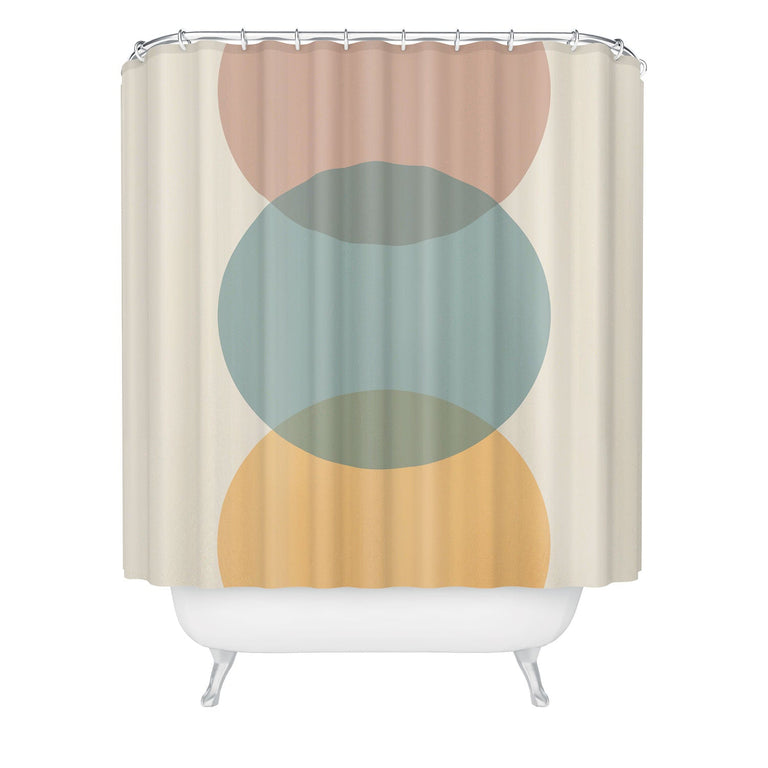 COLOUR POEMS CIRCLE GRADIENT MELON SHOWER CURTAIN