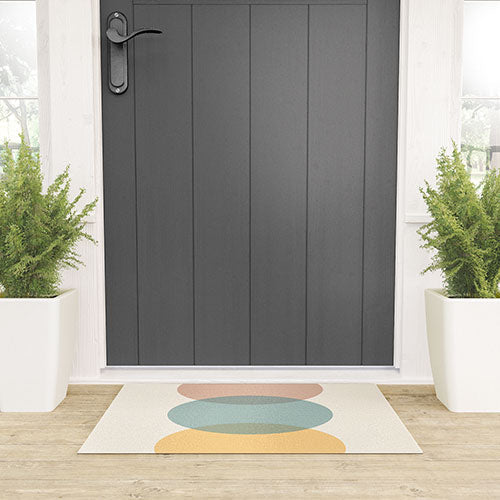 Circle Gradient Melon Welcome Mat