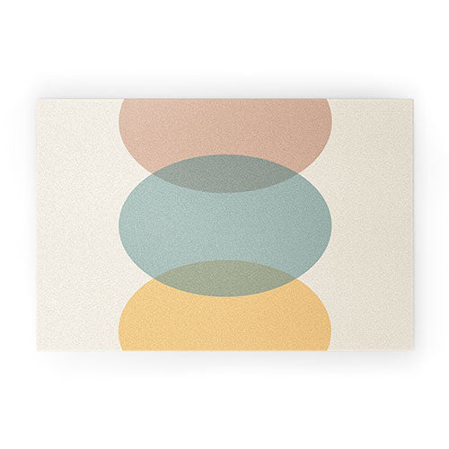 Circle Gradient Melon Welcome Mat