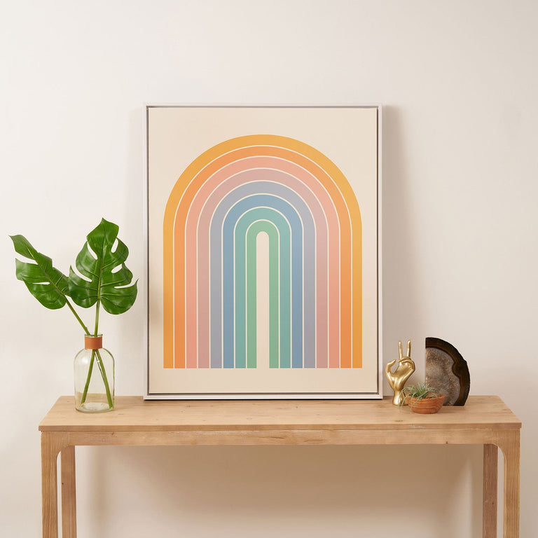 Gradient Arch Rainbow III Art Canvas
