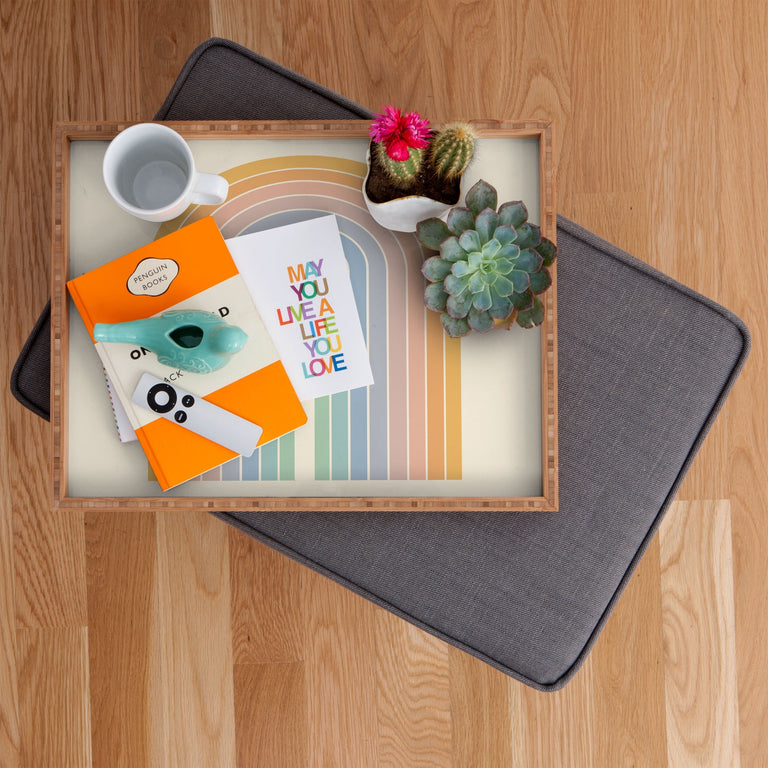 GRADIENT ARCH RAINBOW III RECTANGULAR TRAY