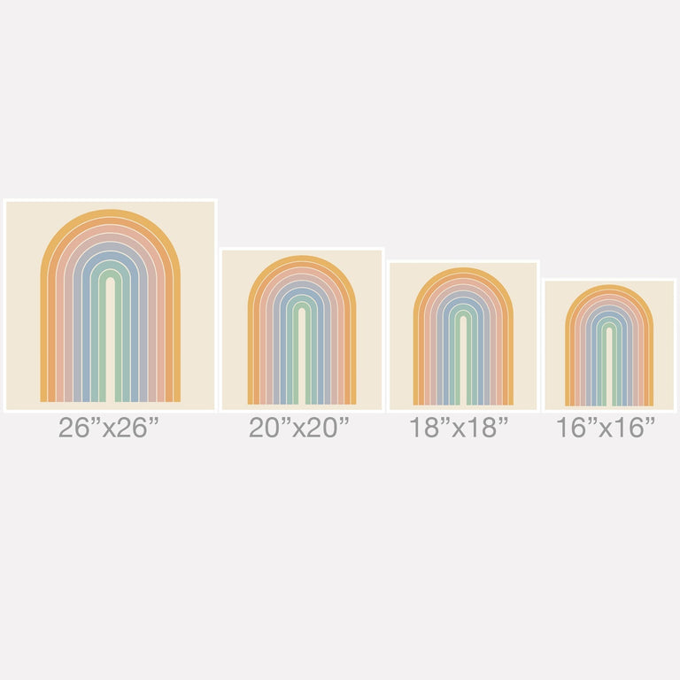 GRADIENT ARCH RAINBOW III THROW PILLOW