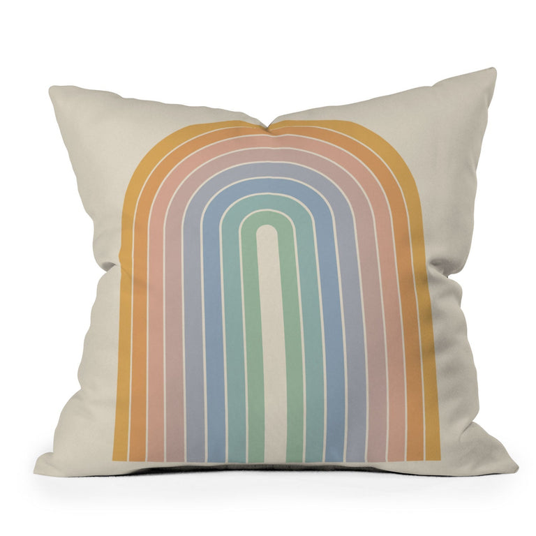 GRADIENT ARCH RAINBOW III THROW PILLOW