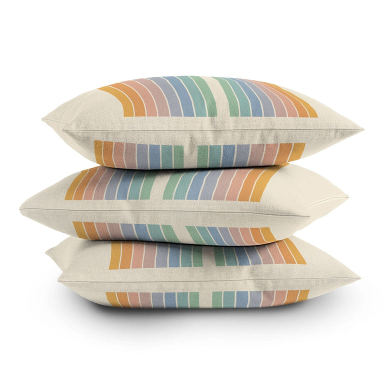 GRADIENT ARCH RAINBOW III THROW PILLOW