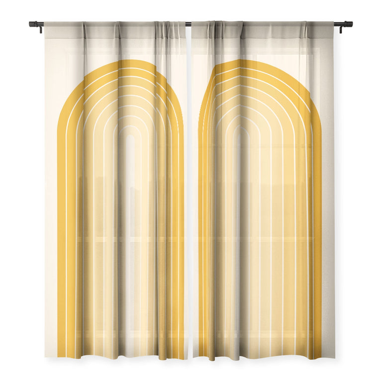 GRADIENT ARCH XXV SHEER NON REPEAT WINDOW CURTAIN