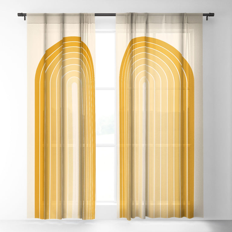 GRADIENT ARCH XXV SHEER NON REPEAT WINDOW CURTAIN