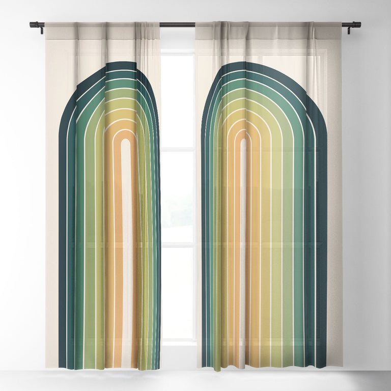 GRADIENT ARCH XXVI SHEER NON REPEAT WINDOW CURTAIN