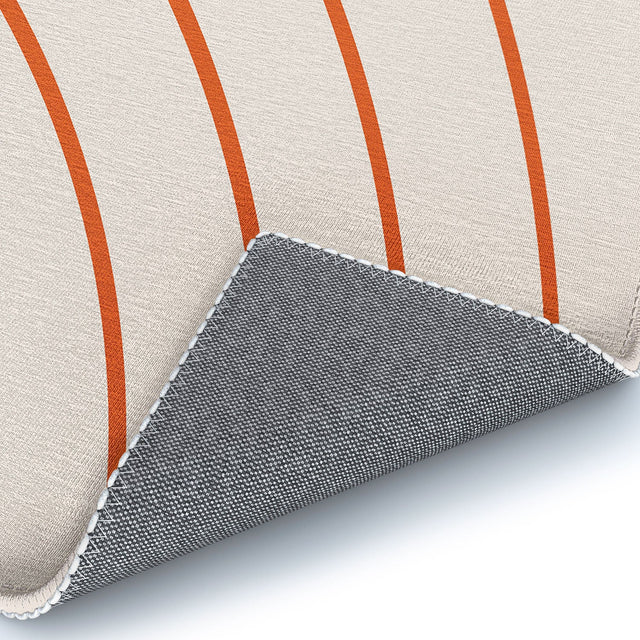 Minimal Line Curvature Coral 2 Area Rug