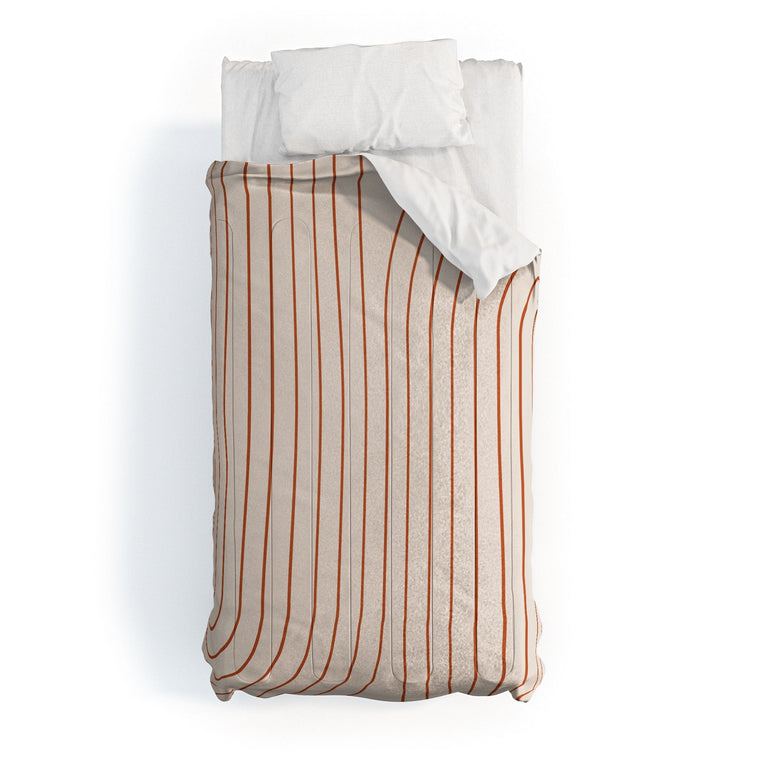 MINIMAL LINE CURVATURE CORAL 2 DUVET / COMFORTER