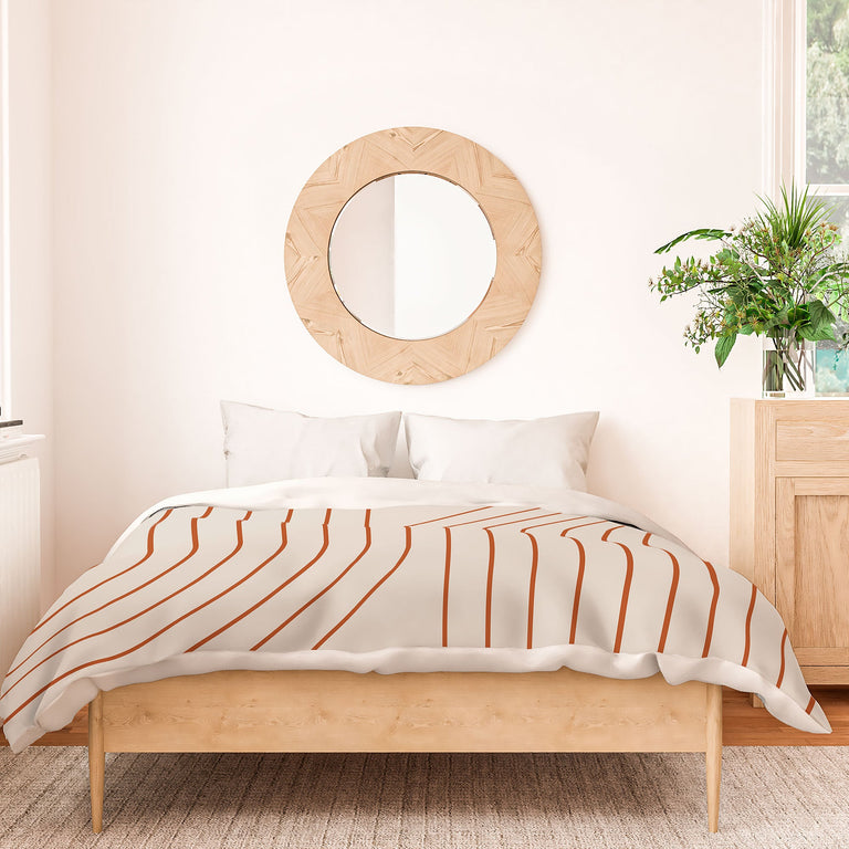 MINIMAL LINE CURVATURE CORAL 2 DUVET / COMFORTER