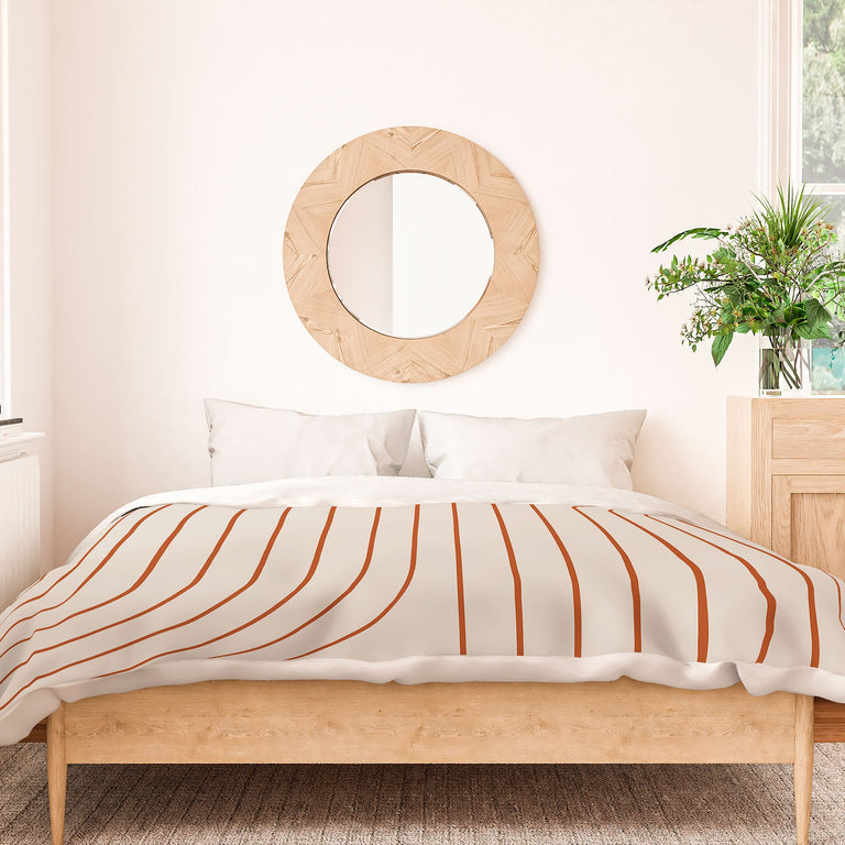 MINIMAL LINE CURVATURE CORAL 2 DUVET / COMFORTER