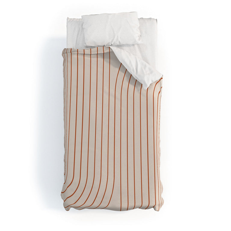 MINIMAL LINE CURVATURE CORAL 2 DUVET / COMFORTER