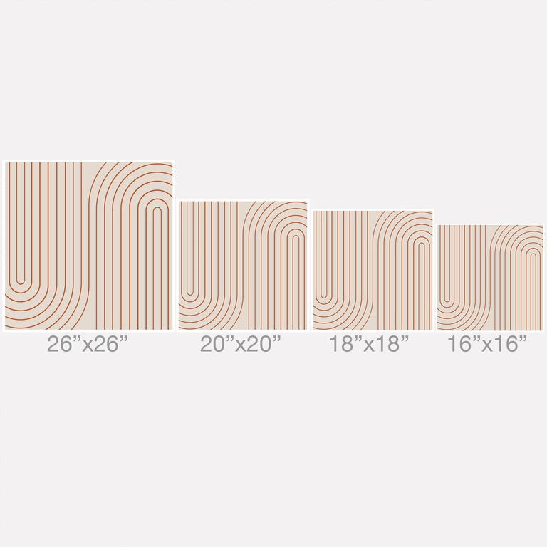 MINIMAL LINE CURVATURE CORAL 2 THROW PILLOW