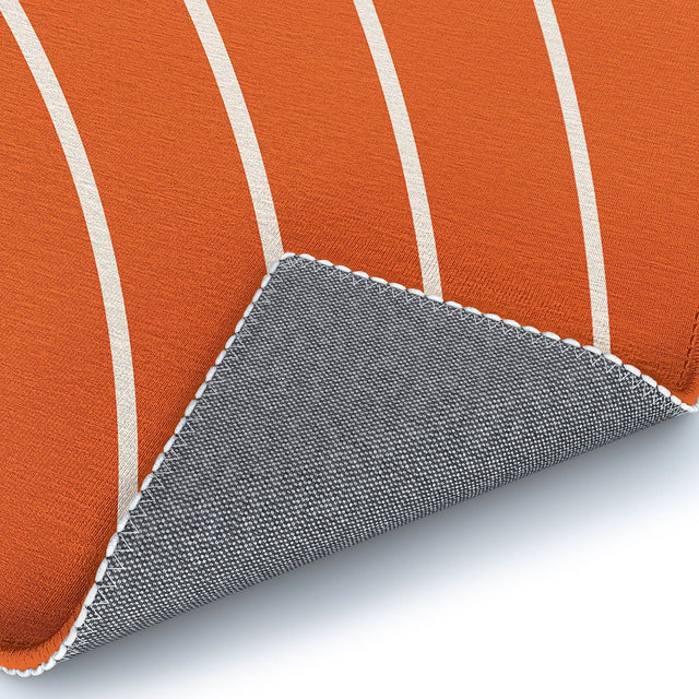 Minimal Line Curvature Coral Area Rug