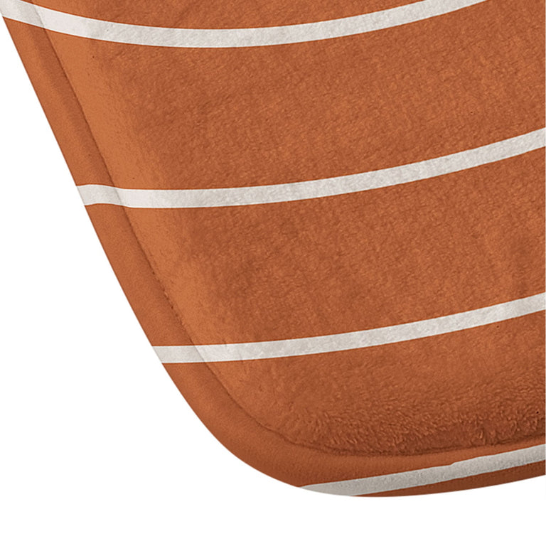 COLOUR POEMS MINIMAL LINE CURVATURE CORAL MEMORY FOAM BATH MAT