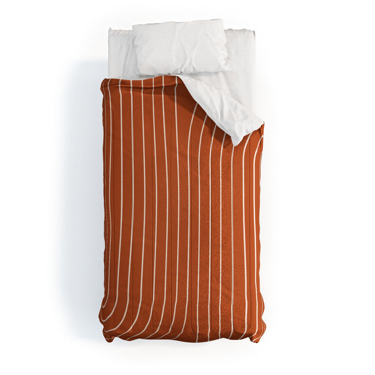 MINIMAL LINE CURVATURE CORAL DUVET / COMFORTER