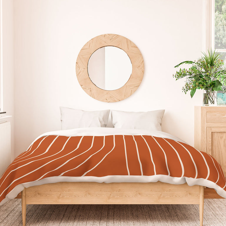 MINIMAL LINE CURVATURE CORAL DUVET / COMFORTER