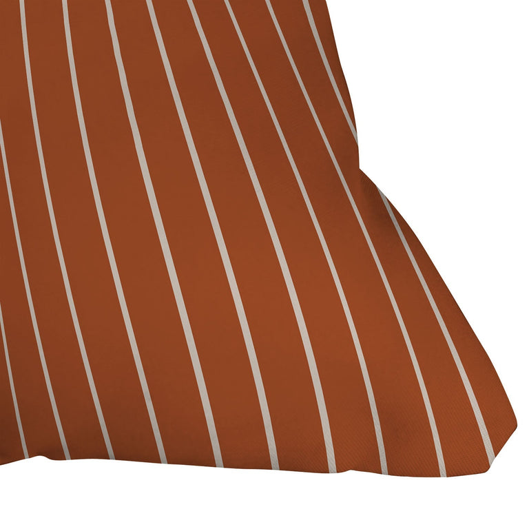 MINIMAL LINE CURVATURE CORAL THROW PILLOW