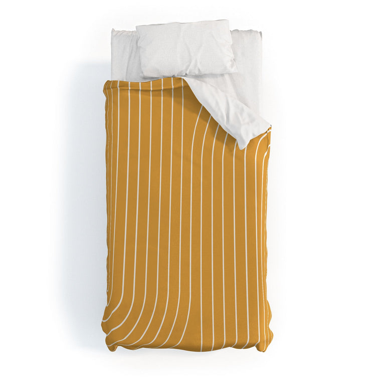 MINIMAL LINE CURVATURE GOLD DUVET / COMFORTER