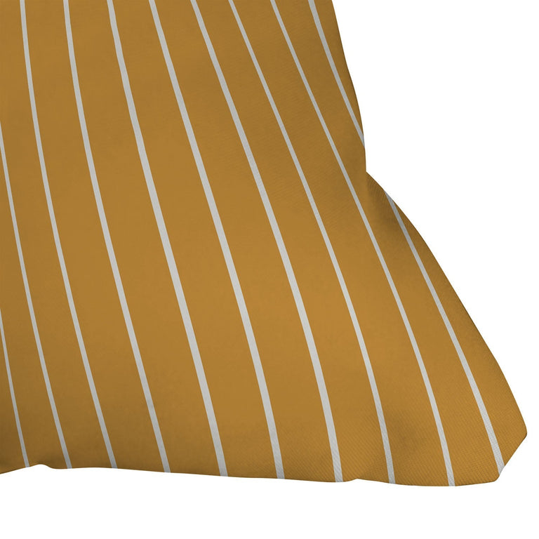 MINIMAL LINE CURVATURE GOLD THROW PILLOW