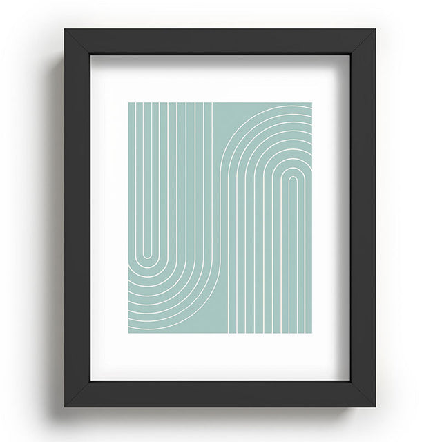 Minimal Line Curvature Sage Recessed Framing Rectangle