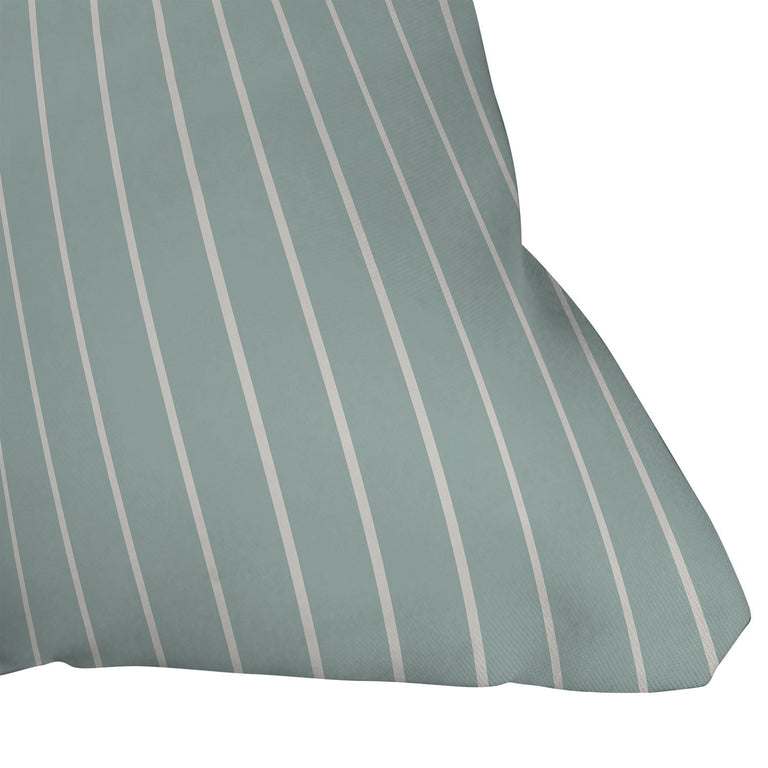 MINIMAL LINE CURVATURE SAGE THROW PILLOW