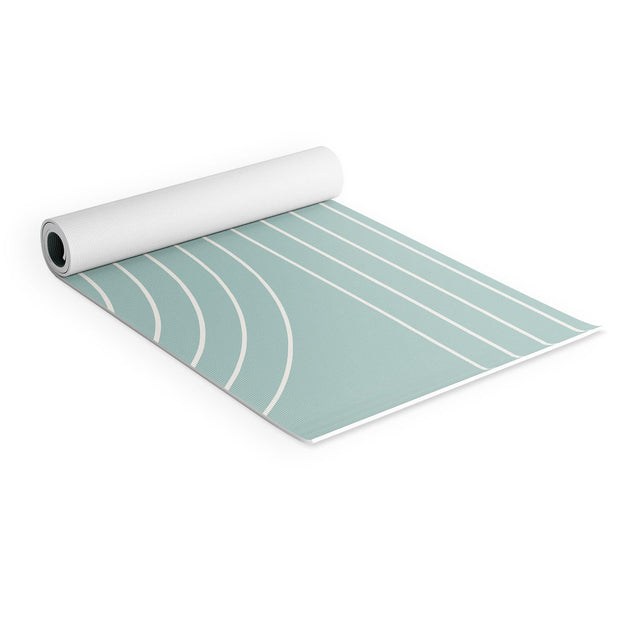 Minimal Line Curvature Sage Yoga Mat