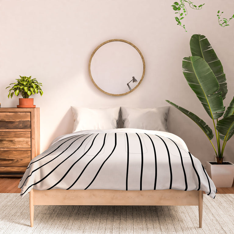 MINIMAL LINE CURVATURE WHITE DUVET / COMFORTER