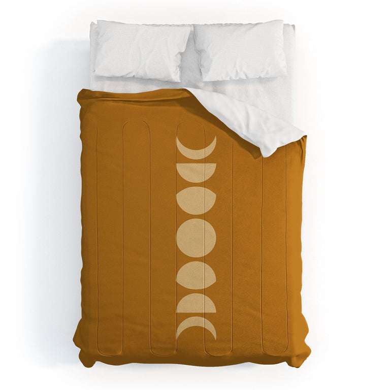 MINIMAL MOON PHASES SAGE DUVET / COMFORTER