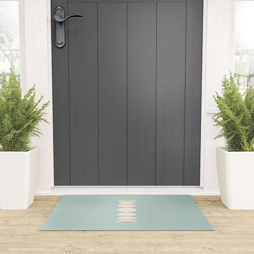Minimal Moon Phases Sage Welcome Mat