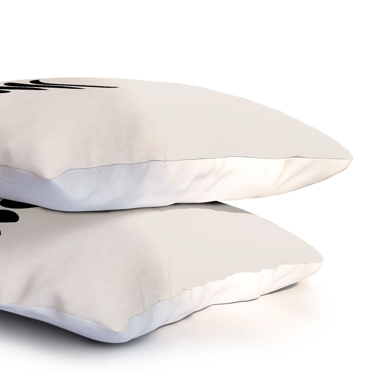 MINIMAL MOON PHASES WHITE PILLOW SHAMS