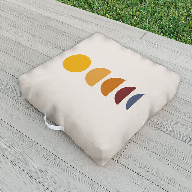 Minimal Sunrise Sunset I Outdoor Floor Cushion
