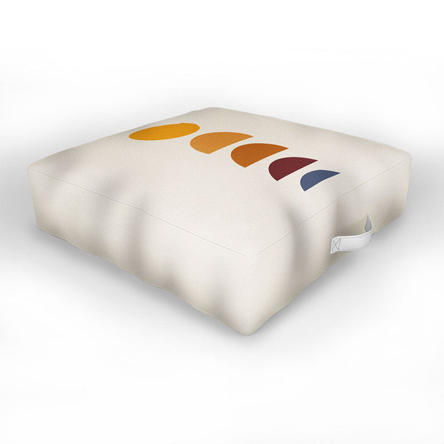 Minimal Sunrise Sunset I Outdoor Floor Cushion