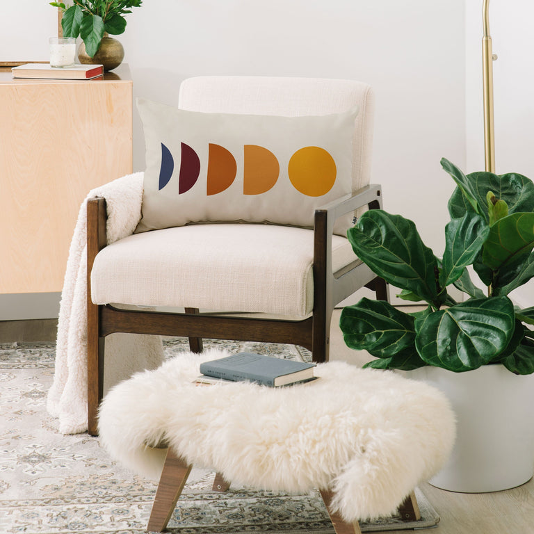 MINIMAL SUNRISE SUNSET I THROW PILLOW