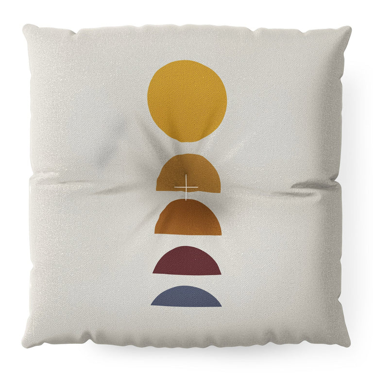 Minimal Sunrise Sunset I Floor Pillow Square
