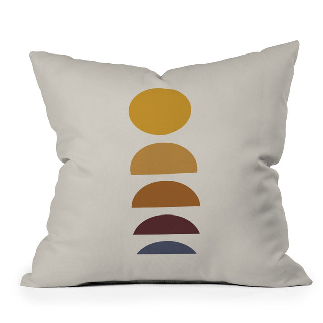 MINIMAL SUNRISE SUNSET I THROW PILLOW
