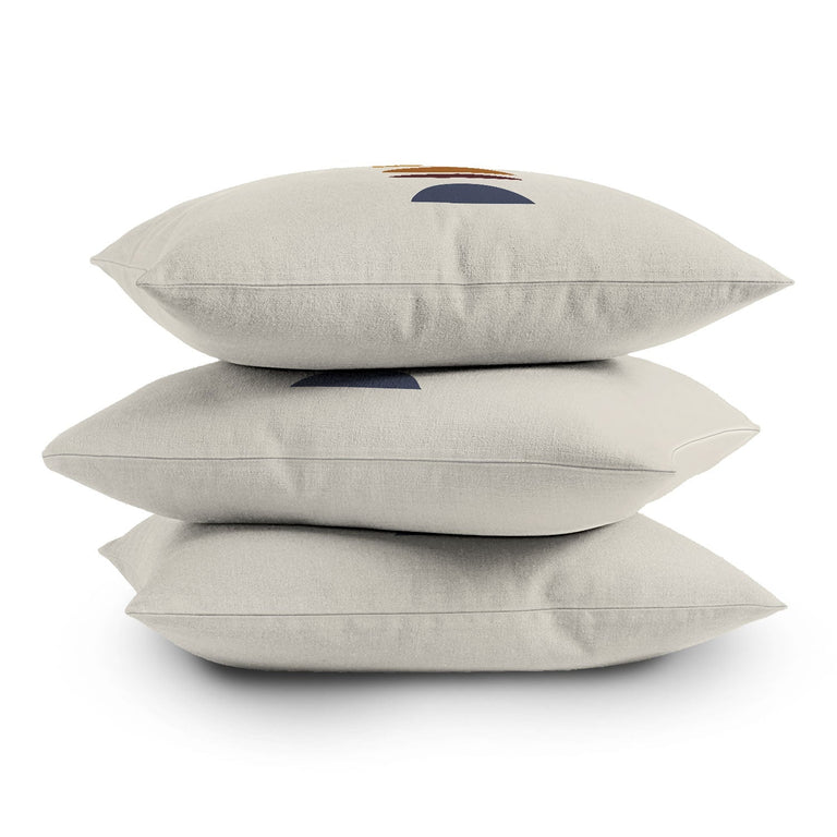 MINIMAL SUNRISE SUNSET I THROW PILLOW