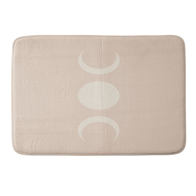 COLOUR POEMS MOON MINIMALISM ETHEREAL LIGHT MEMORY FOAM BATH MAT